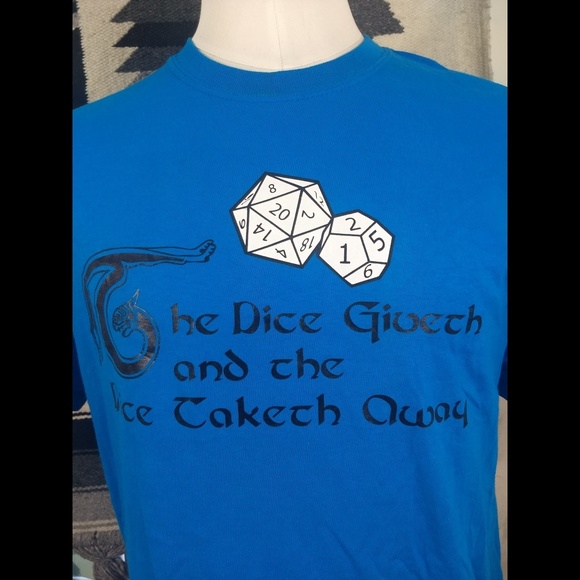 big head bob Other - "the dice giveth and the dice taketh away" DnD tee
